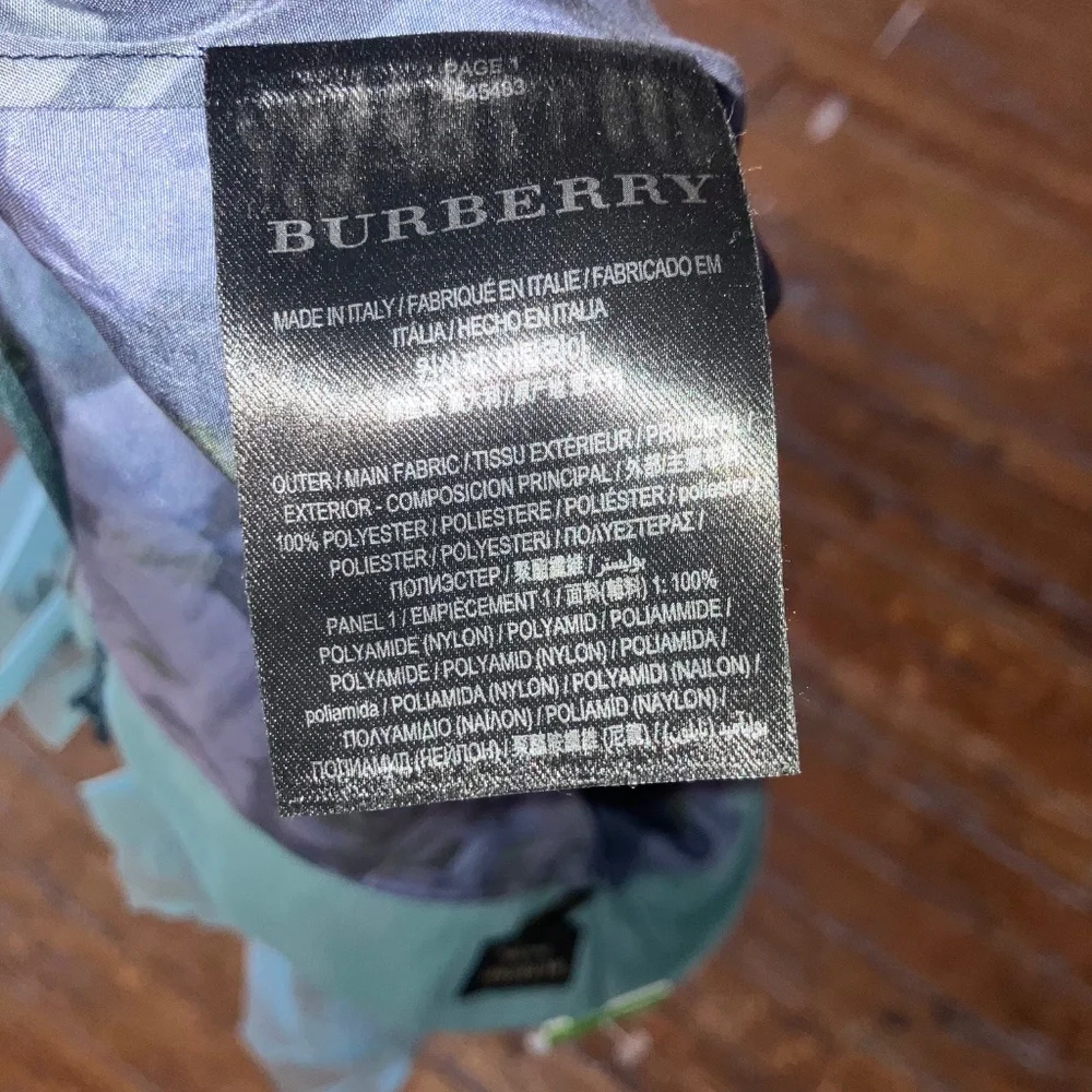 Burberry London, silk and sheer overlay skirt
